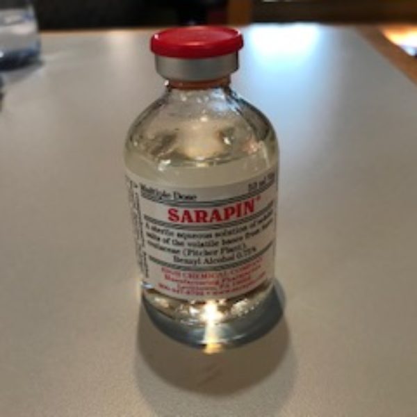Sarapin comes in 50ml or 100ml vials. 